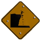 Cliff Danger Sign